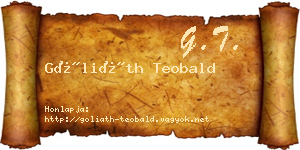 Góliáth Teobald névjegykártya